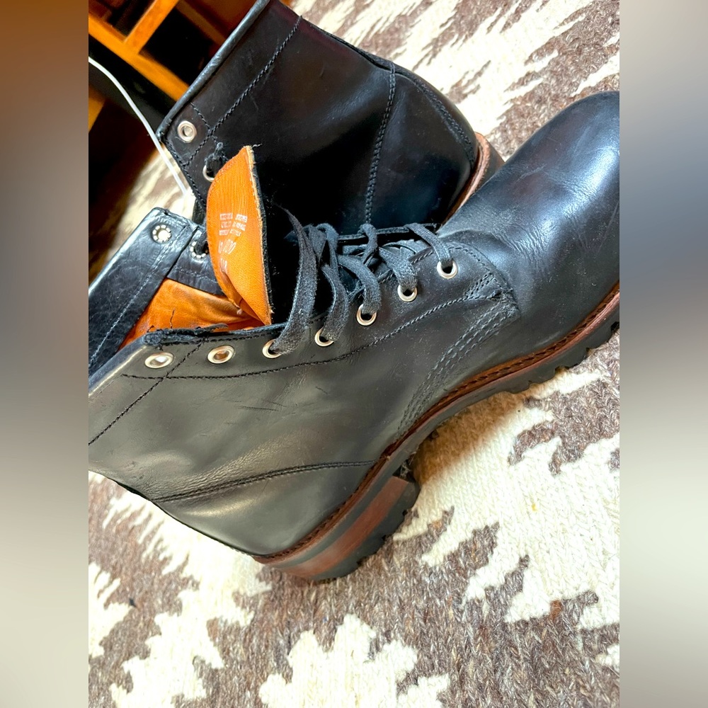 Men’s Black Frye Moto Boots